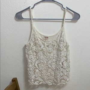 White floral tank top